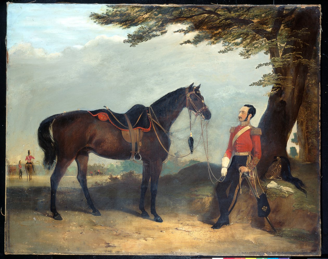 Neznámý důstojník 3. pluku dragounských gard, kolem roku 1850 od English School