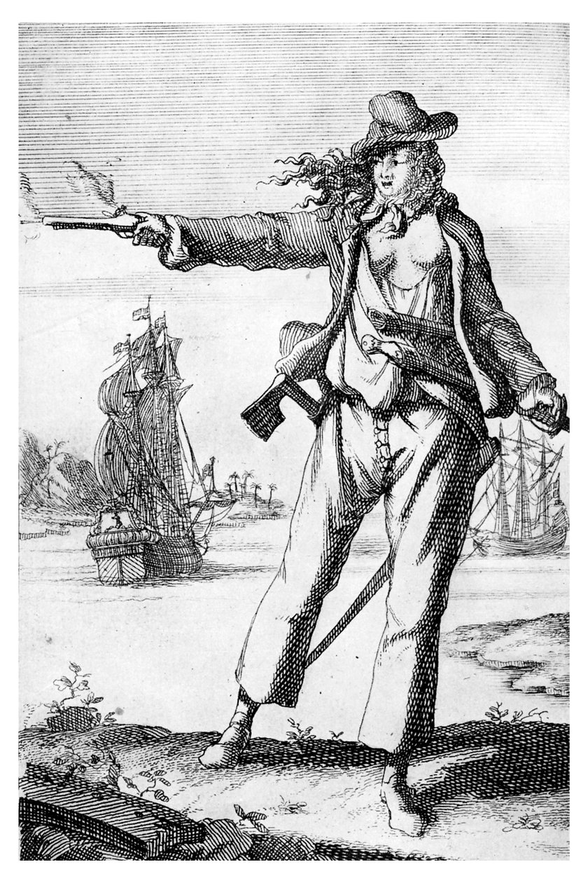Anne Bonney, z knihy Gosse History of Piracy (Dějiny pirátství) od English School