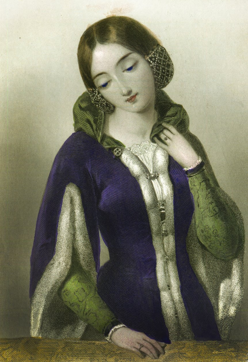 Anna Česká, královna Richarda II., tisk Henry G. Bohn, 1856 od English School