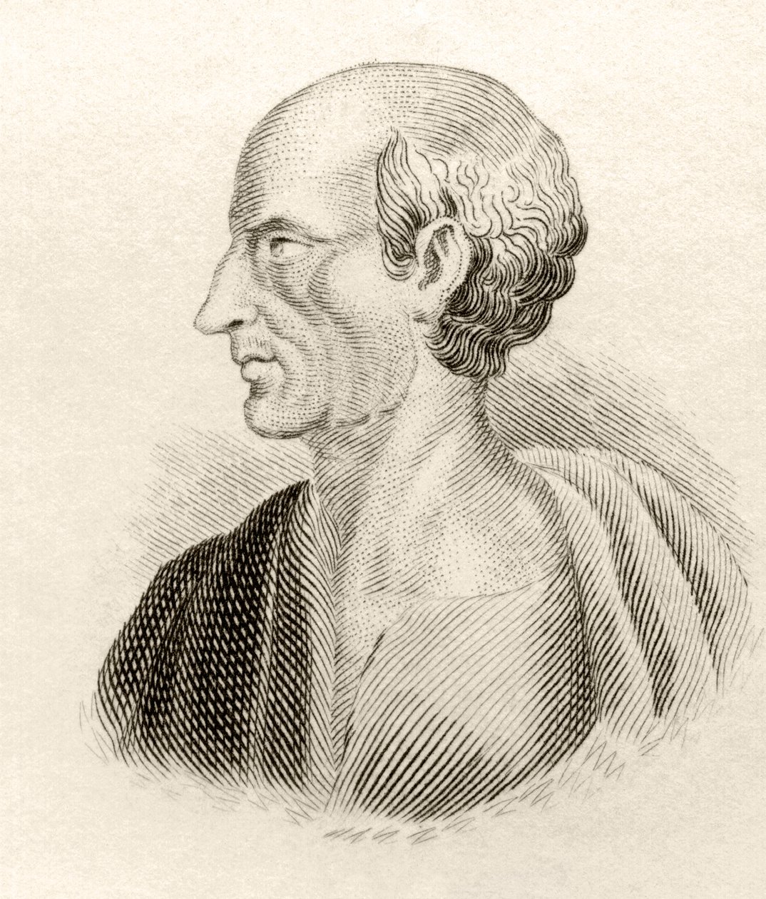 Antisthenes, z „Crabbes Historical Dictionary“, vydaného v roce 1825 od English School