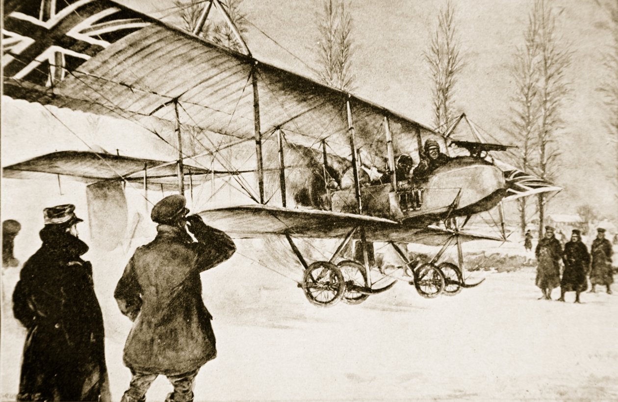 Britský ozbrojený dvouplošník startující z velitelství u Hollebeke, 1914-19 od English School