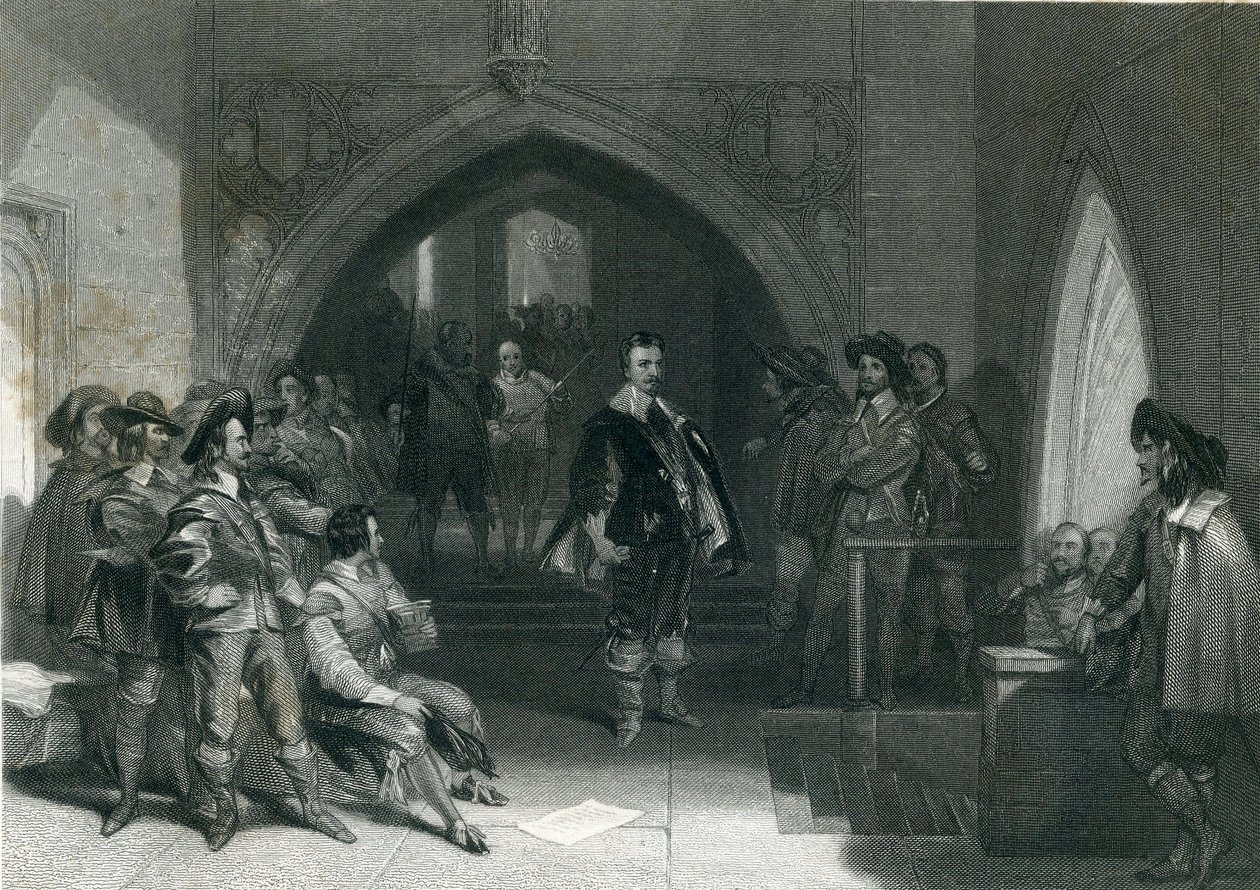 Zatčení Lorda Strafforda, 1640 od English School