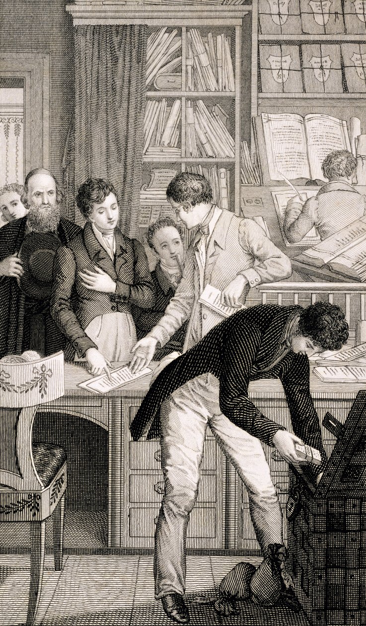 V bance, cca 1800 od English School