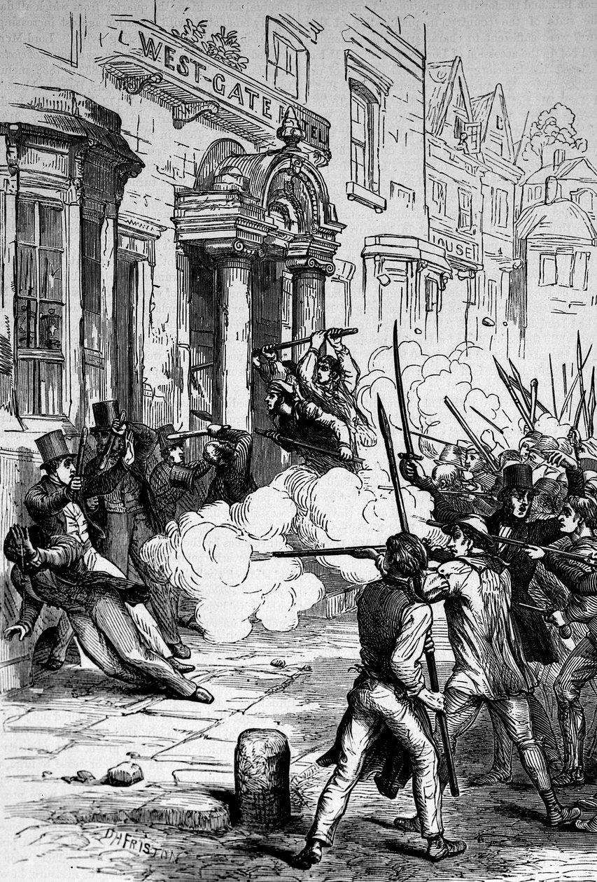 Útok na hotel Westgate, Newport dne 4. listopadu 1839 od English School