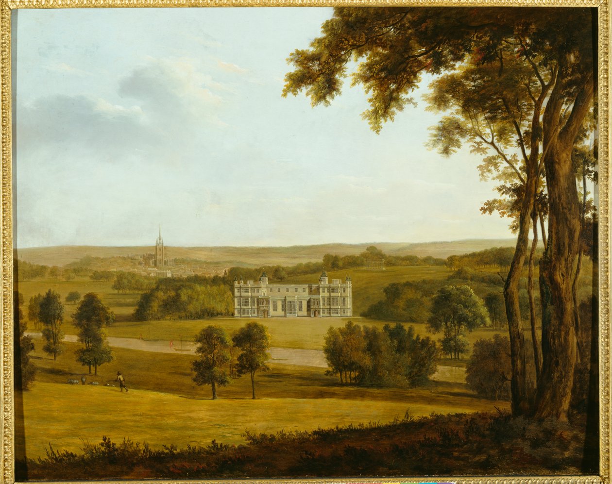 Audley End from the West (olej na plátně) od English School