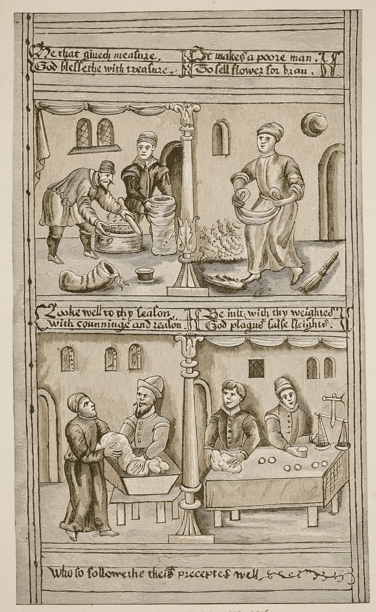 Bakers of York, 1595-1596 (sépiová fotografie) od English School