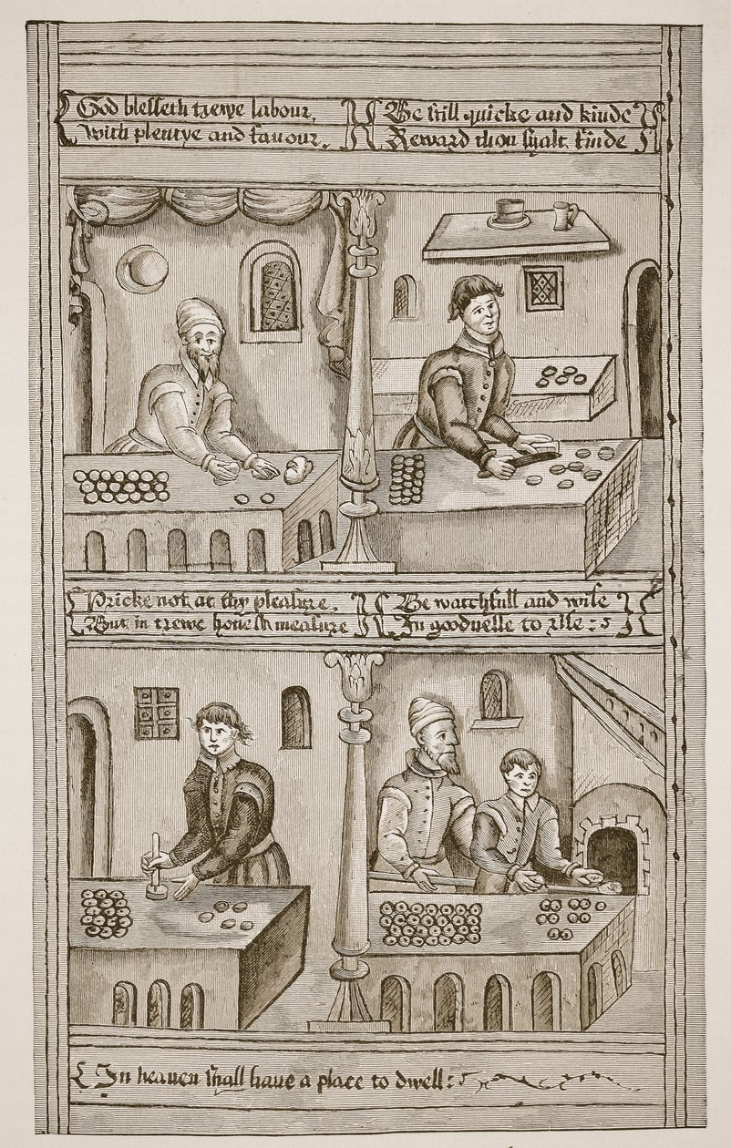 Bakers of York, 1595-1596 (sépiová fotografie) od English School