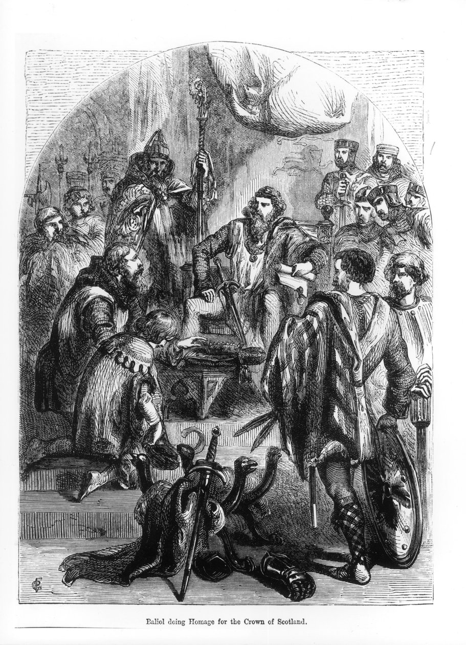 Baliol (1249-1315) Vzdává hold Skotské koruně od English School