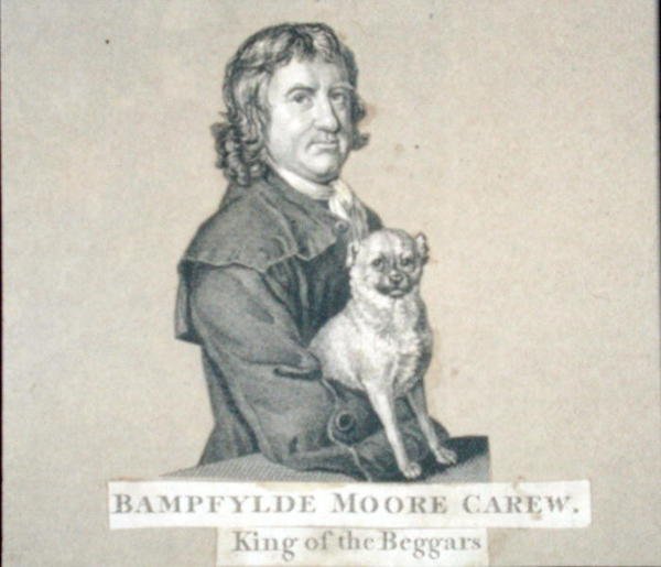 Bampfylde Moore Carew (1693-c.1770) Král žebráků (rytina) od English School