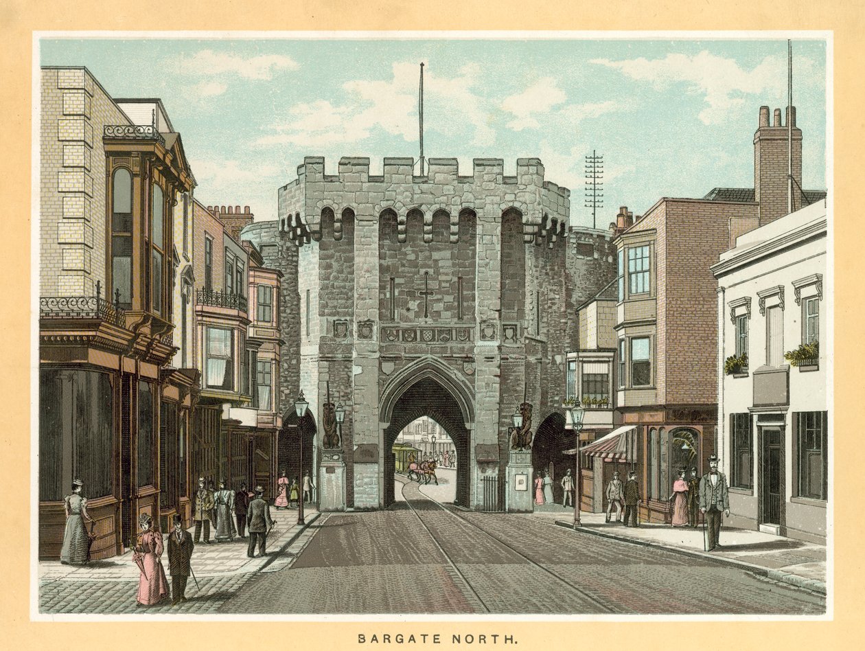 Bargate North (barevná litografie) od English School