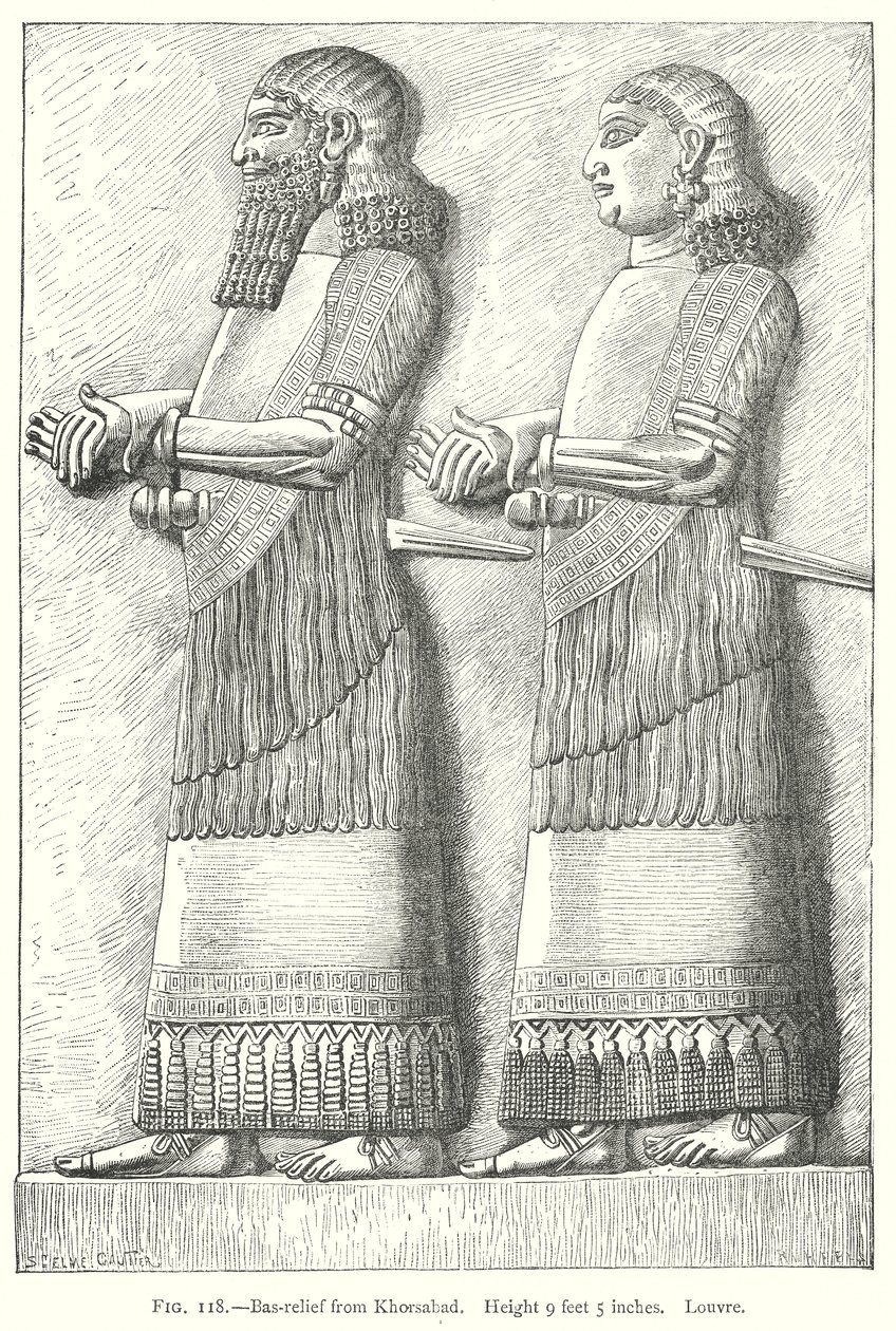 Bas-Relief z Chorsabadu (rytina) od English School