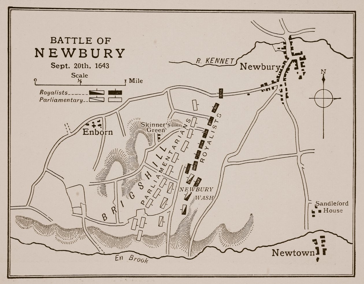 Bitva u Newbury, 20. září 1643 od English School