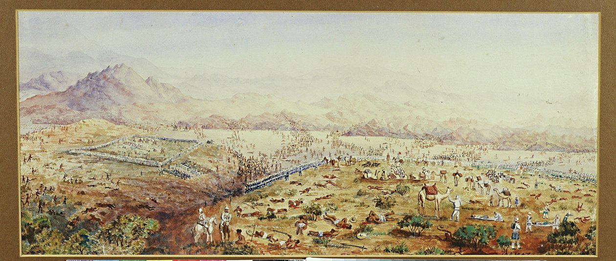 Bitva u Tamai, Súdán 1884 (čb na papíře) od English School