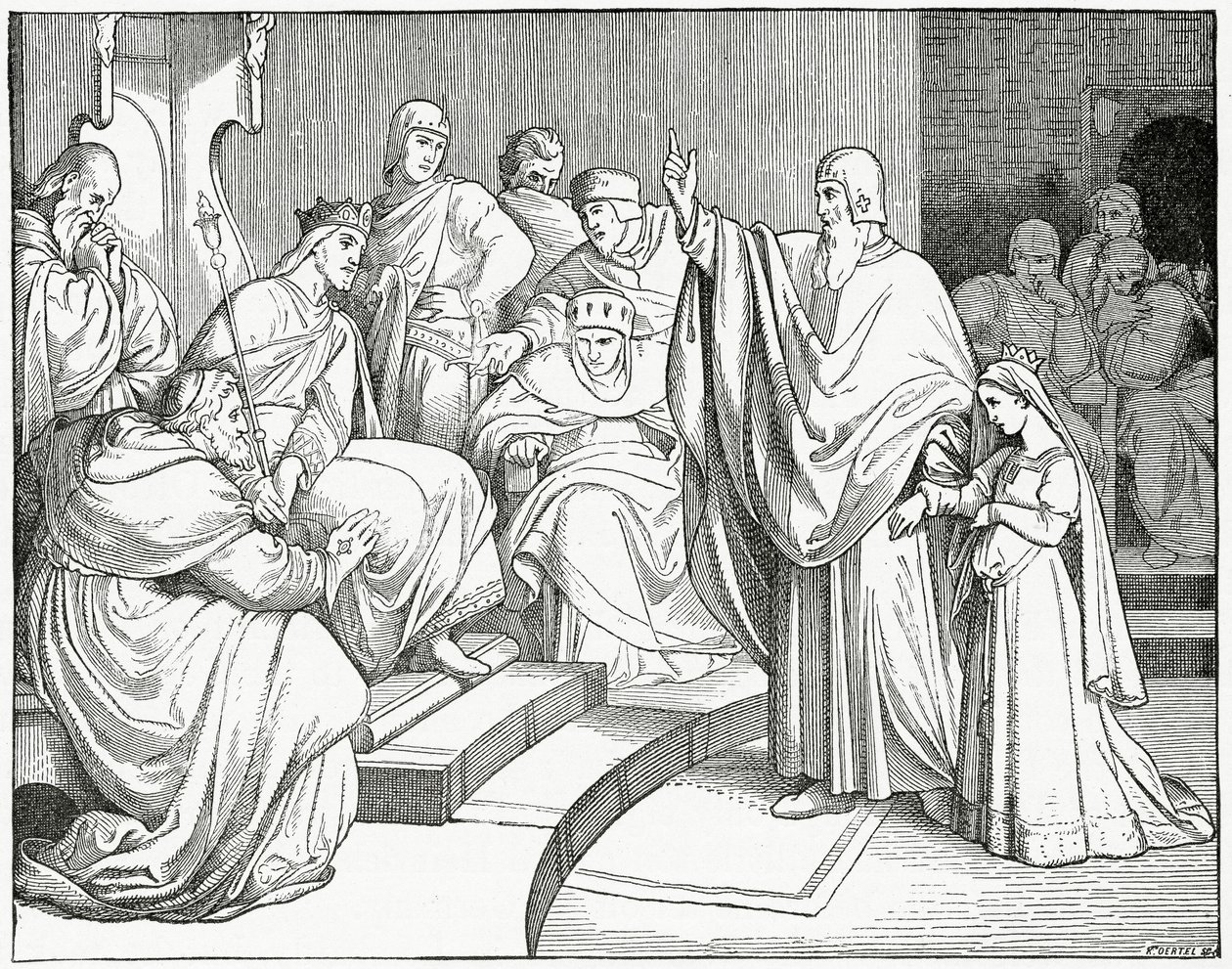 Beatrice vedla do sněmu pro její zasnoubení, 1882 od English School