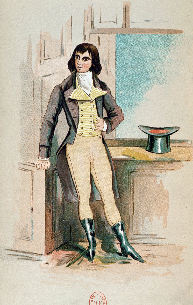 Beau Brummel (1778-1840) v mládí (barevné lito) od English School