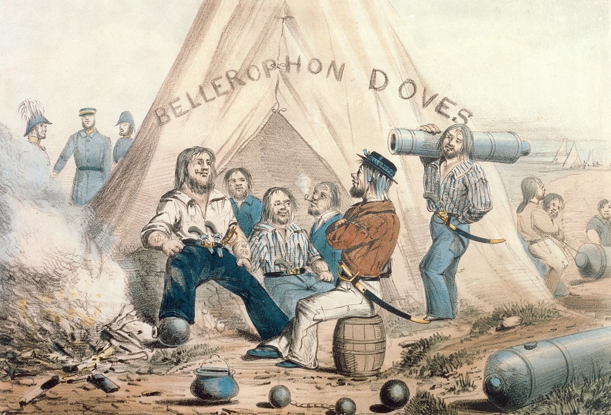 Bellerophon Doves, Tábořiště námořníků před Sebastopolem, vydané v roce 1854 od English School