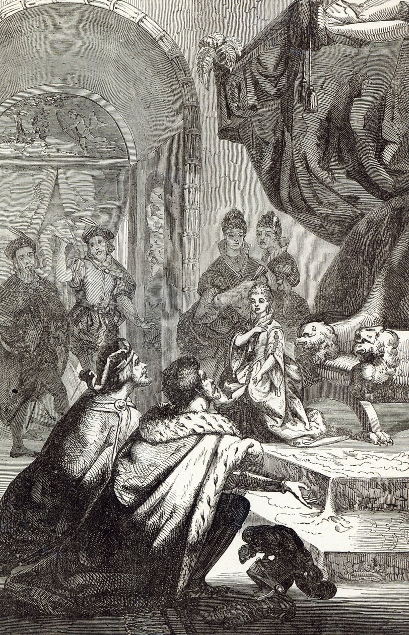 Zasnoubení francouzské princezny s Richardem II., ilustrace z 