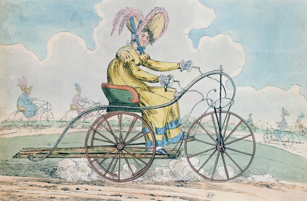 Kolo se třemi koly, dámský koníček, 1819 od English School