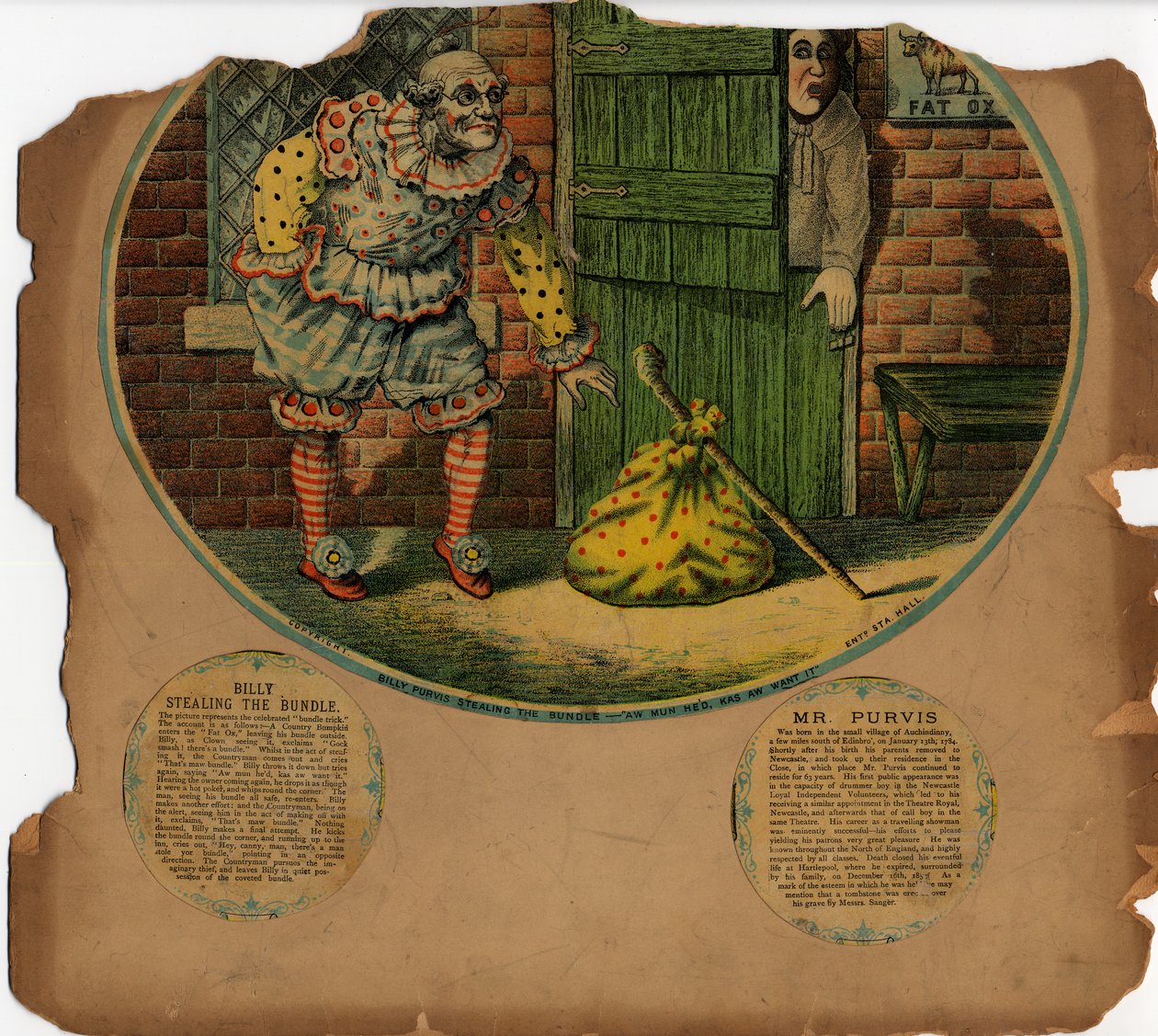 Billy Purvis Stealing the Bundle (barevná litografie) od English School