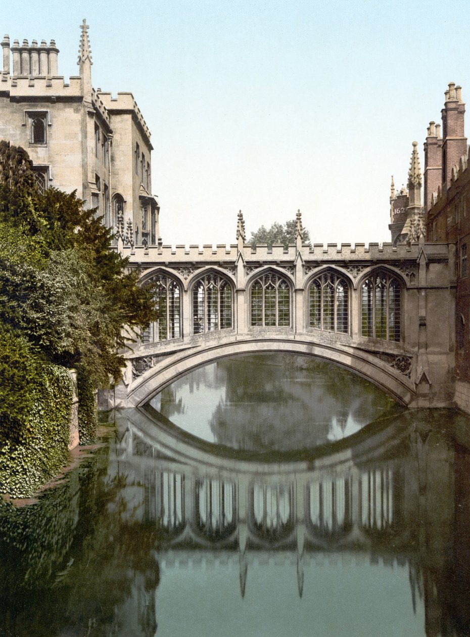Bridge of Sighs, Cambridge (ručně kolorovaná fotografie) od English School