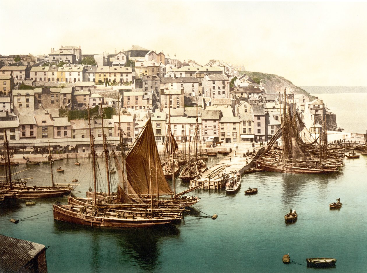 Brixham I (ručně kolorovaná fotografie) od English School