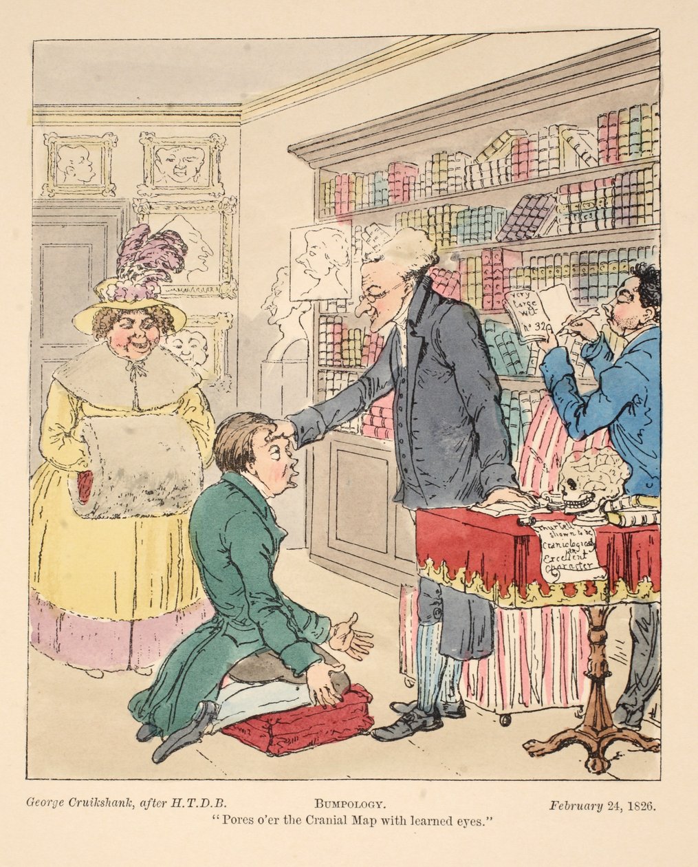 Bumpology, hospoda. 1826 (ručně kolorovaná rytina) od English School