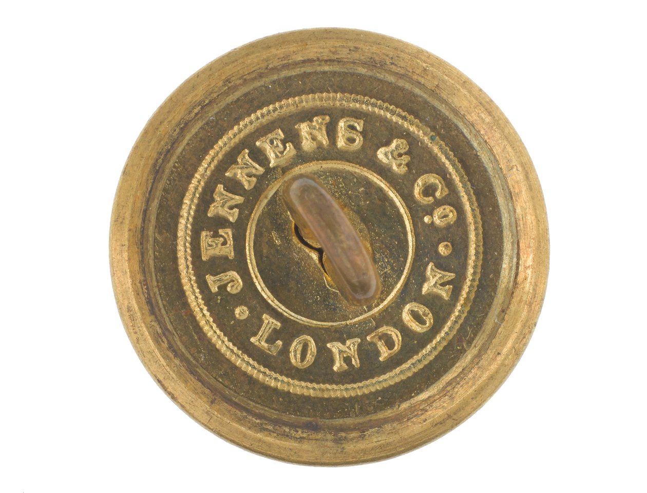 Button, 9. pluk bengálských kopiníků, před rokem 1901 od English School