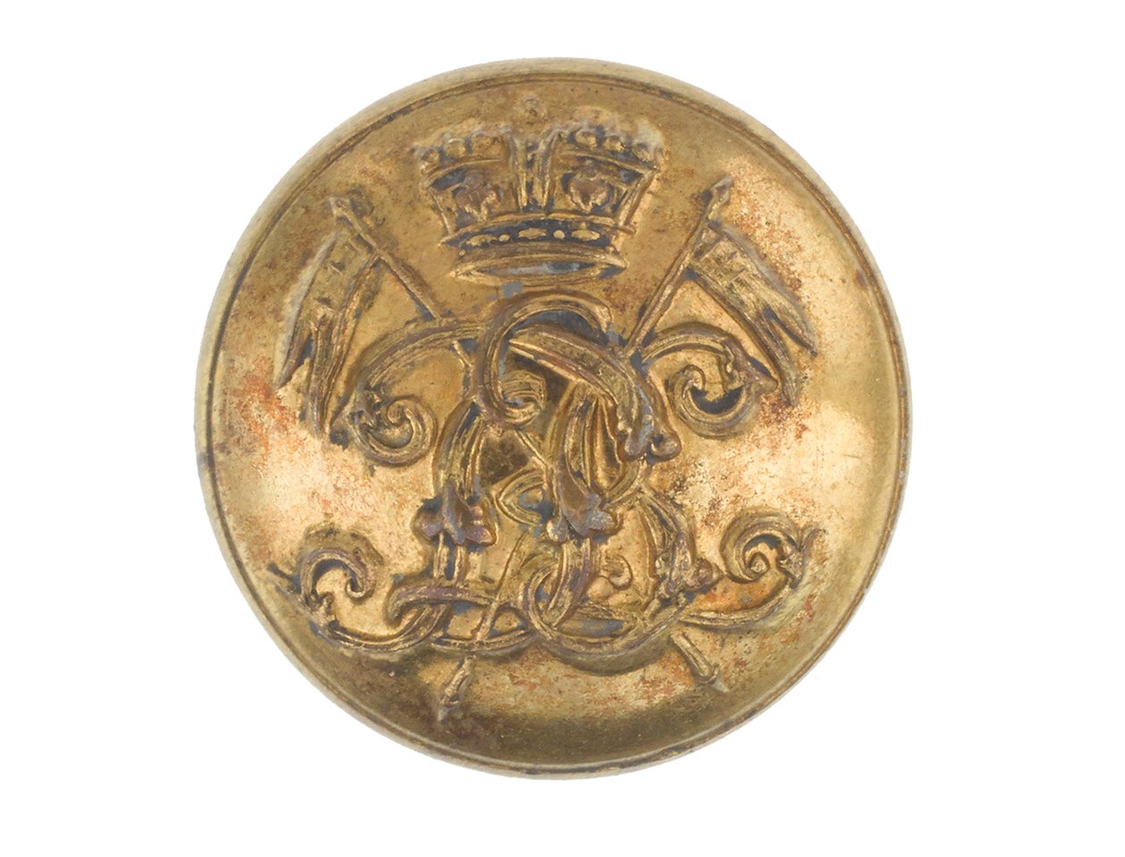 Button, 9. pluk bengálských kopiníků, před rokem 1901 od English School