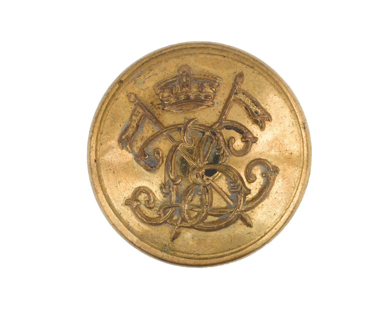 Button, 9. pluk bengálských kopiníků, před rokem 1901 od English School