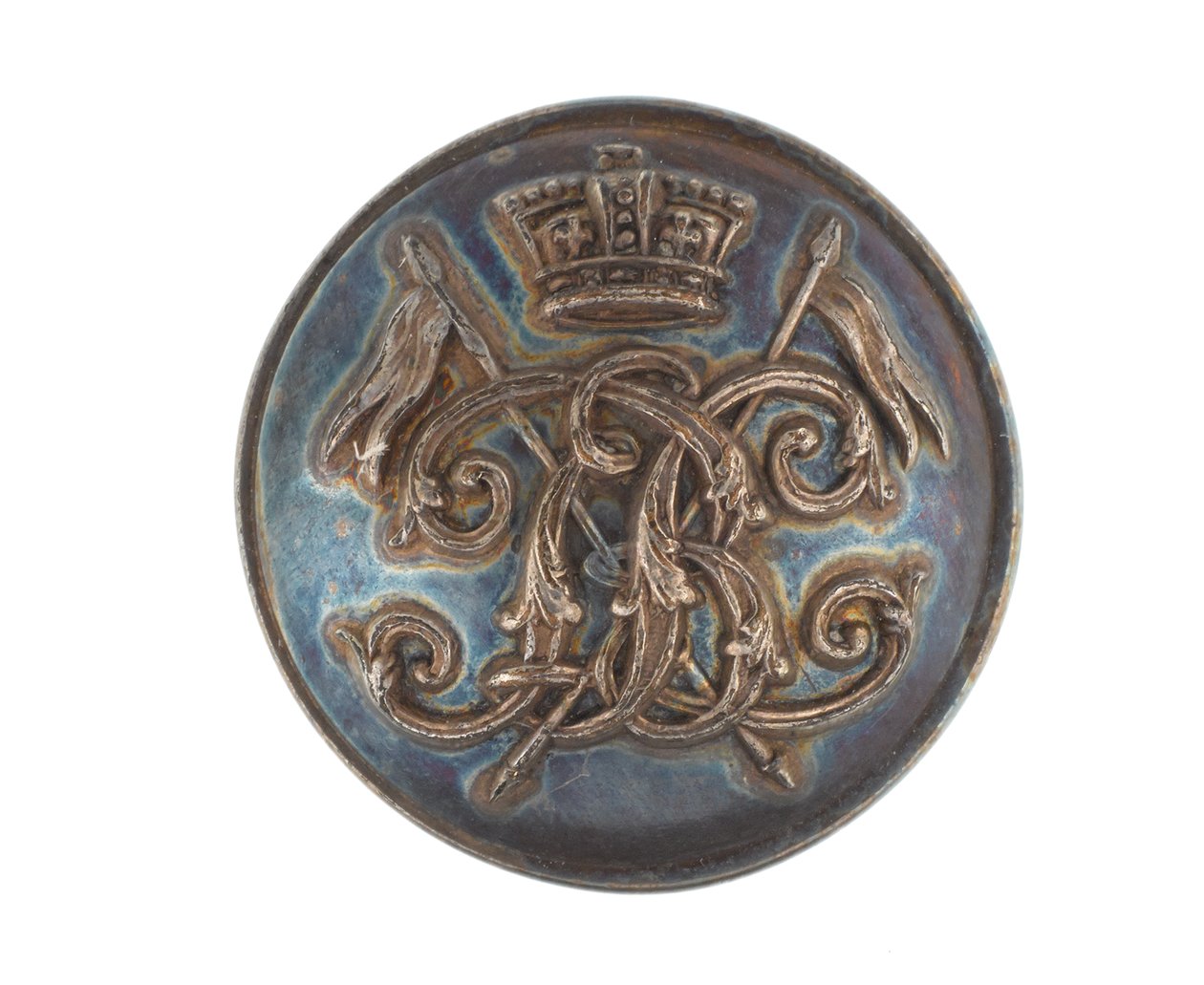 Button, 9. pluk bengálských kopiníků, před rokem 1901 od English School