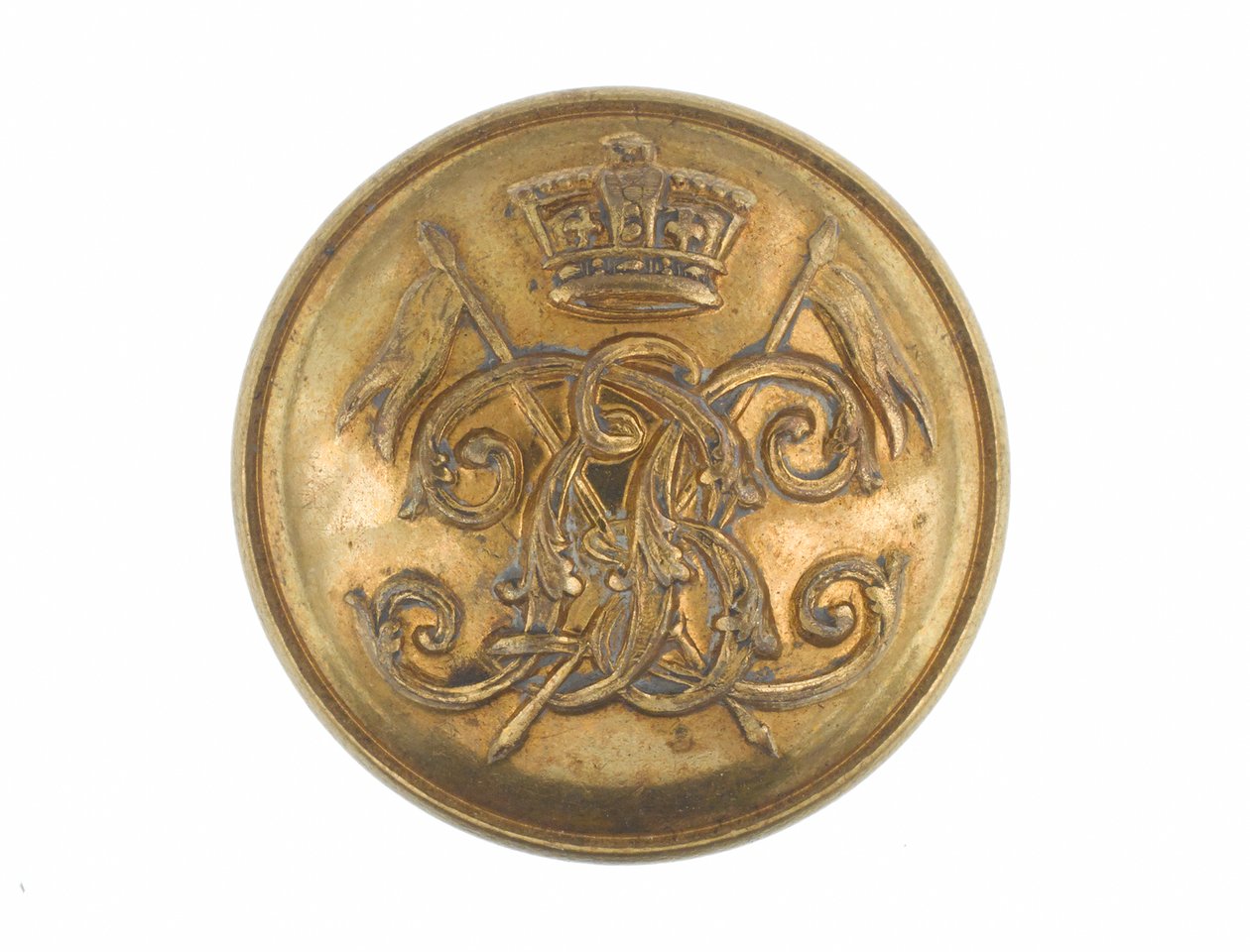 Button, 9. pluk bengálských kopiníků, před rokem 1901 od English School