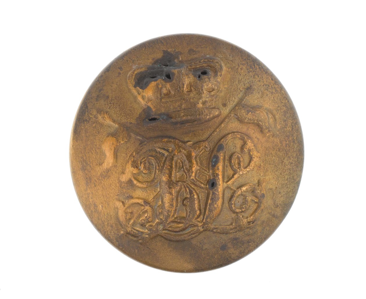 Button, 9. pluk bengálských kopiníků, před rokem 1901 od English School