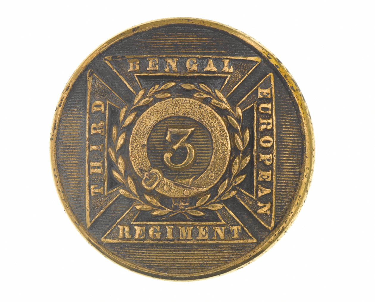 Button, důstojník, 3. Bengálský evropský pluk, 1854-1861 od English School