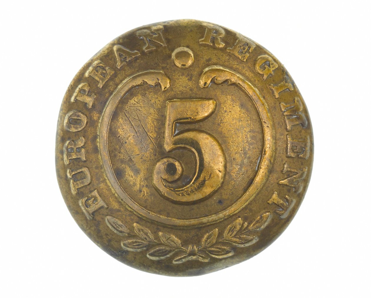 Button, jiné hodnosti, 5. bengálský evropský pluk, 1858-1860 od English School