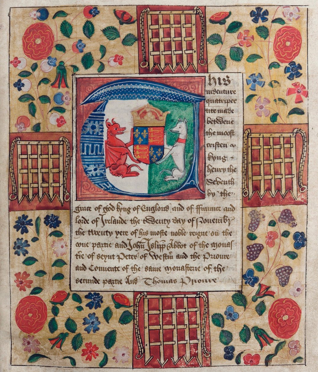 CCA-ChAnt/W/48C Quadripartitní indentura krále Jindřicha VII., 20. listopadu 1504 od English School