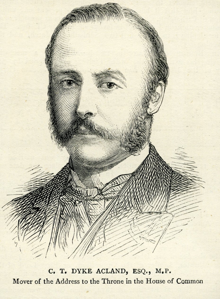 Ilustrace C. T. Dyke Acland z The Graphic 17. února 1883 od English School