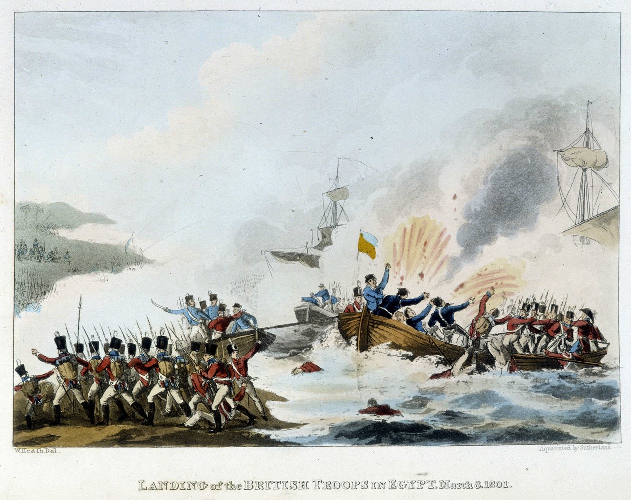 Kampaň (expedice) do Egypta (1798-1801): Odkornění anglické armády v Egyptě, 8. března od English School