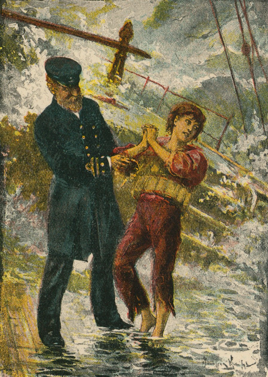Kapitán Strachan (barevná litografie) od English School