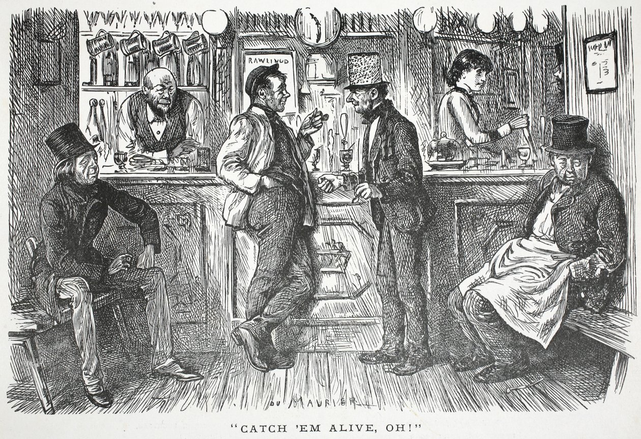 Chyťte je živé oh!, ilustrace z Punch od English School