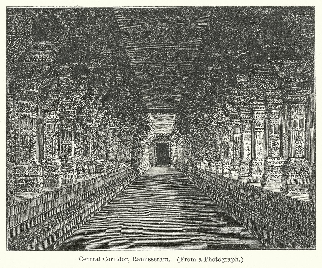Centrální chodba, Ramisseram (rytina) od English School