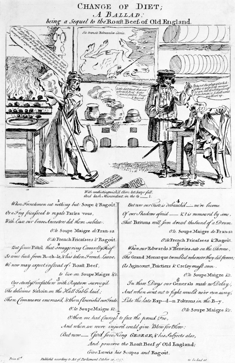 Změna stravy, Balada, 1757 od English School