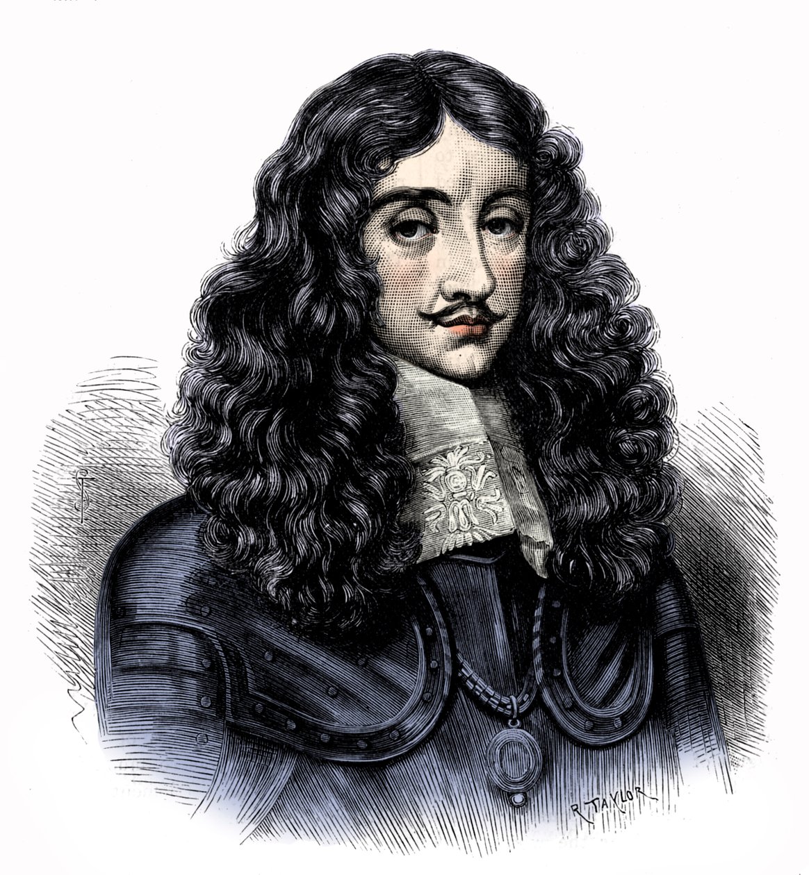 Karel II., anglický král, ilustrace z knihy "Cassell