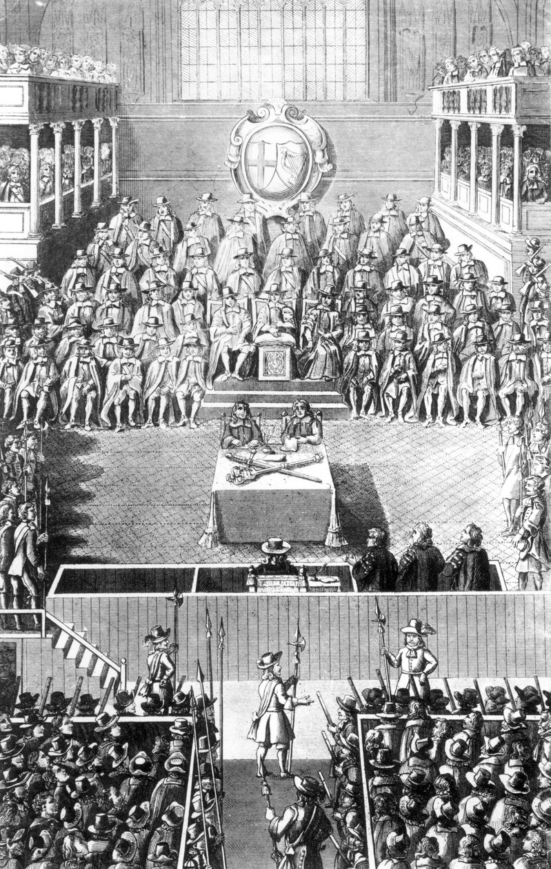 Karel I. před Nejvyšším soudem ve Whitehallu, 27. ledna 1649 od English School