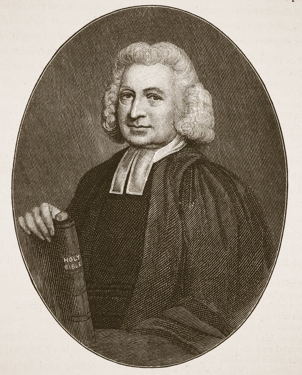 Charles Wesley, ilustrace z knihy Anglikánská církev: Spence-Jones, vyd. cca 1910 (sépiová fotografie). od English School