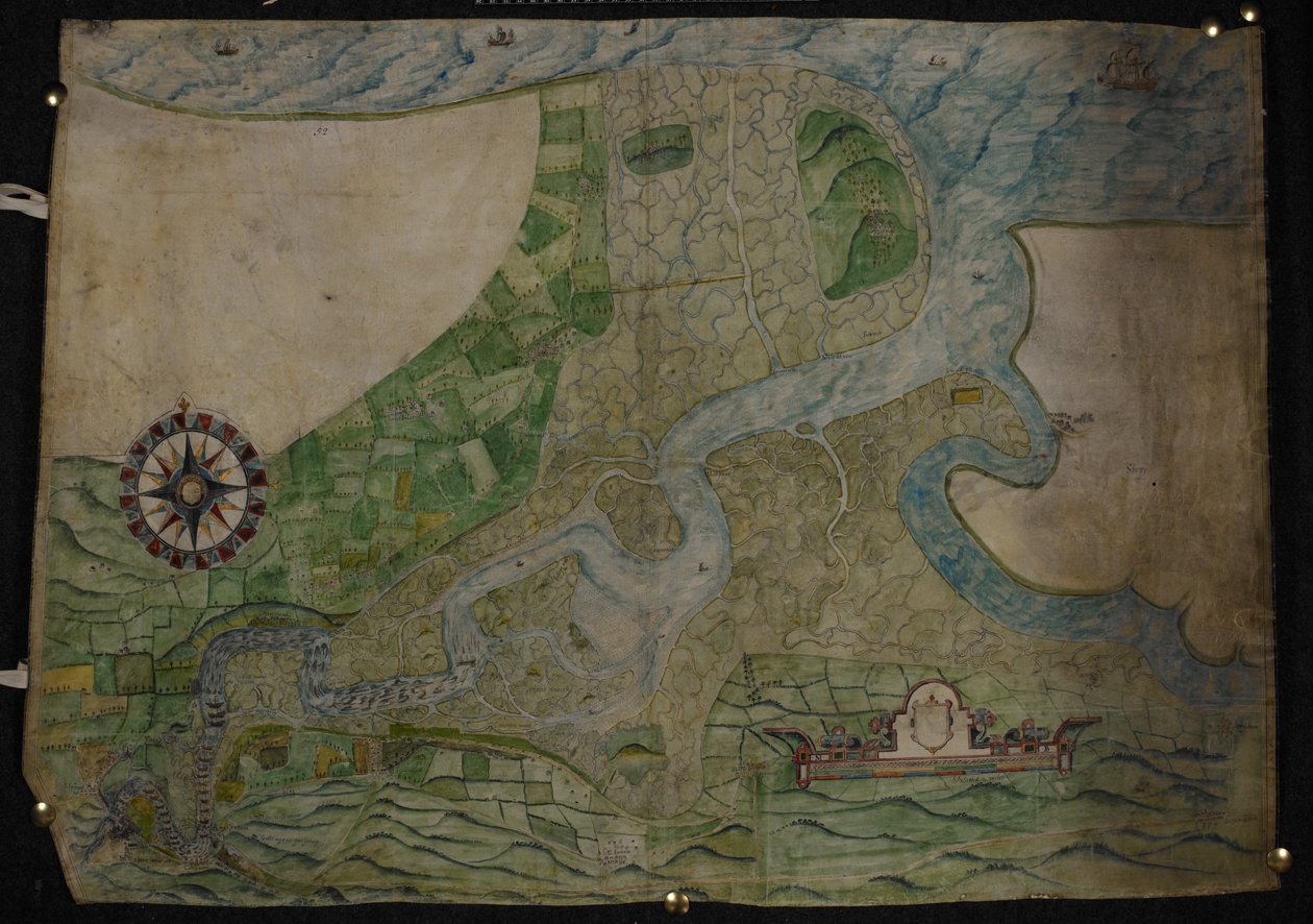 Mapa toku řeky Medway z Rochesteru do Nore od English School