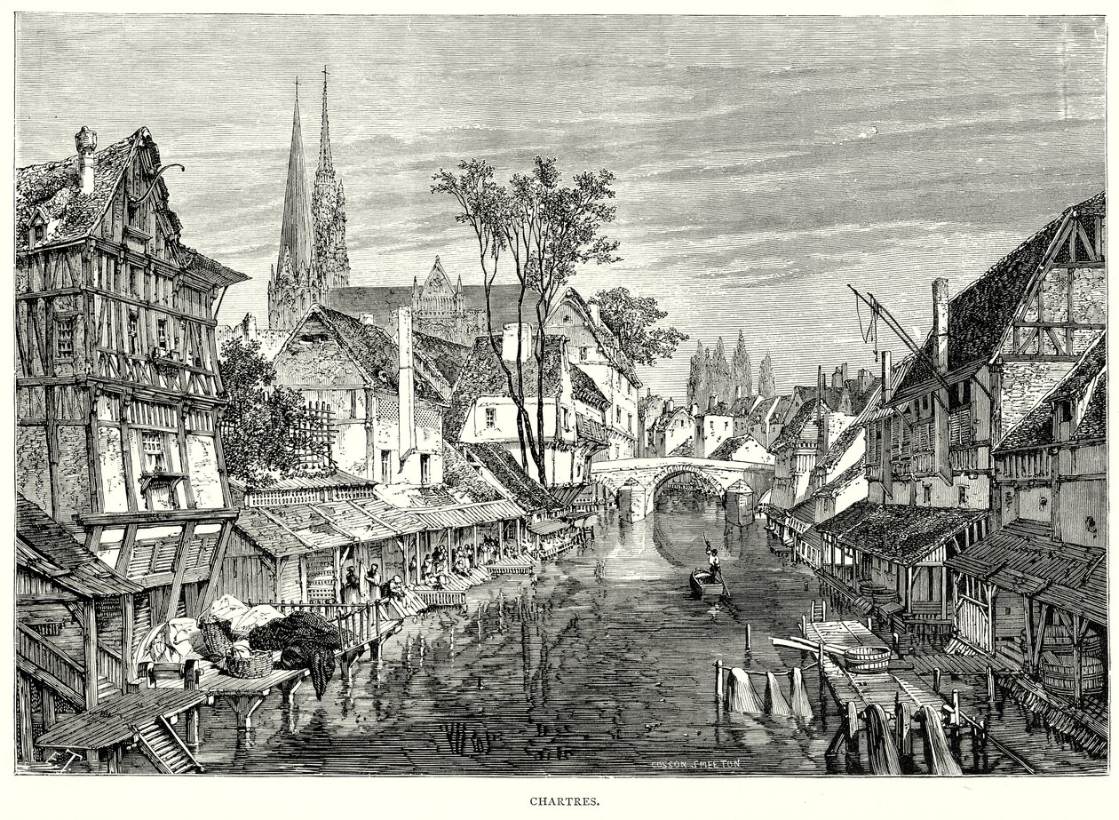 Chartres (rytina) od English School