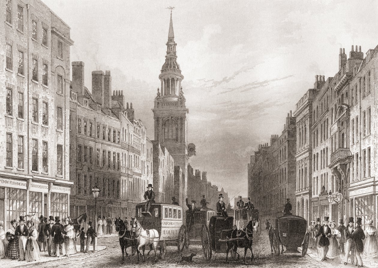 Cheapside, Londýn, Anglie od English School