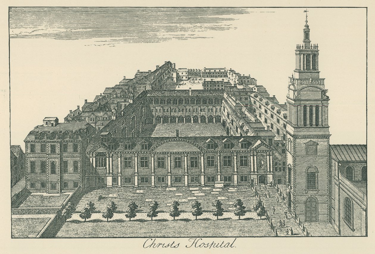 Christs Hospital (litografie) od English School