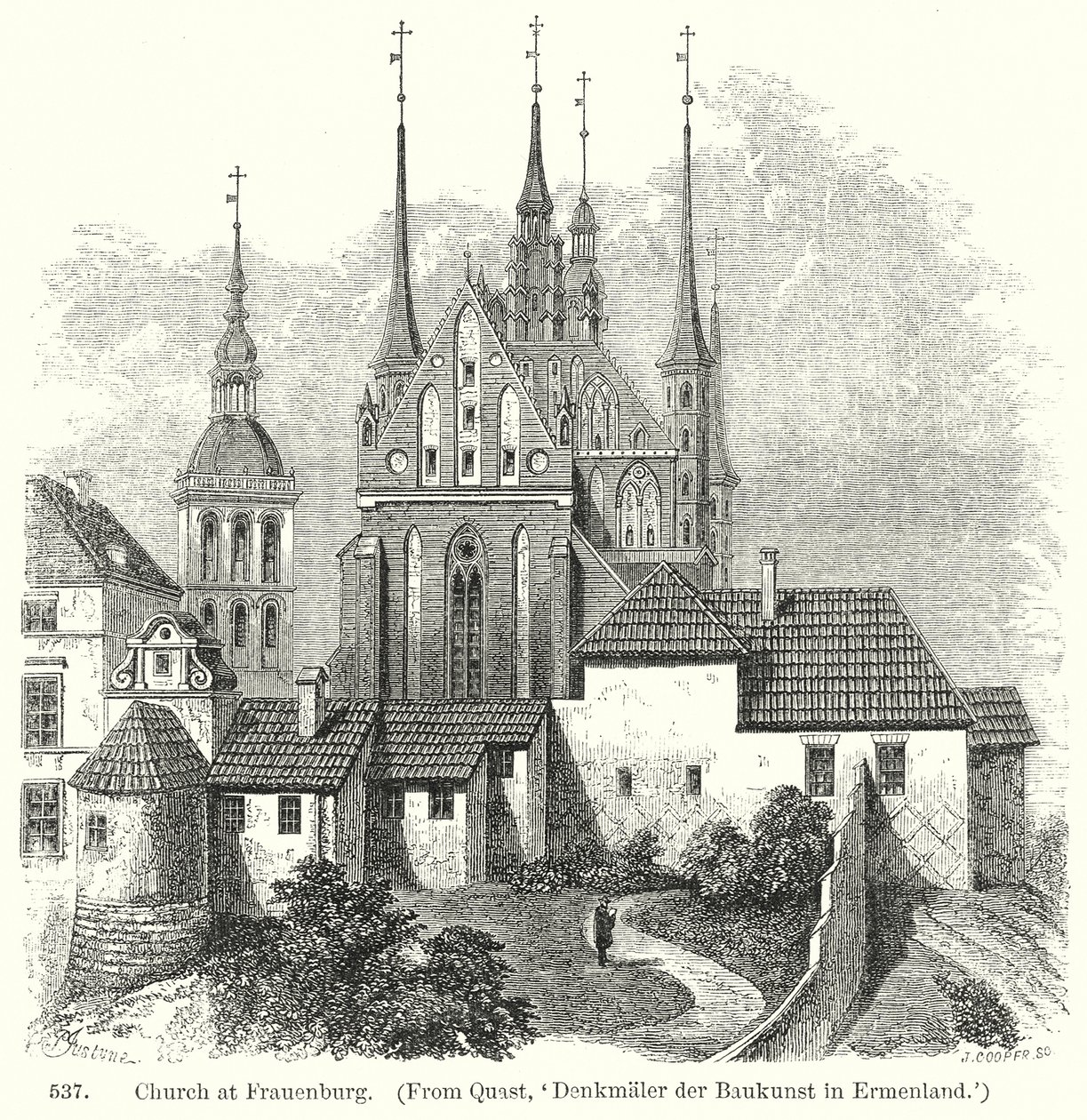 Kostel ve Frauenburgu (rytina) od English School