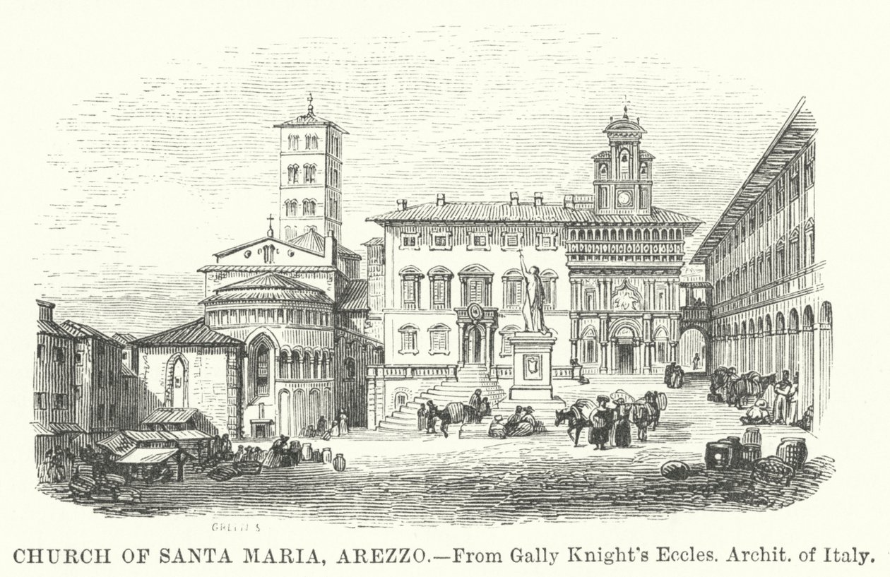 Kostel Santa Maria, Arezzo (rytina) od English School